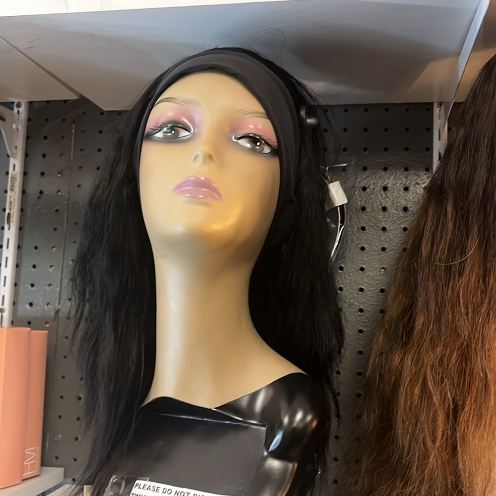 100% headband human hair wig